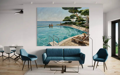 Mediterranean Afternoon - Hand Painting