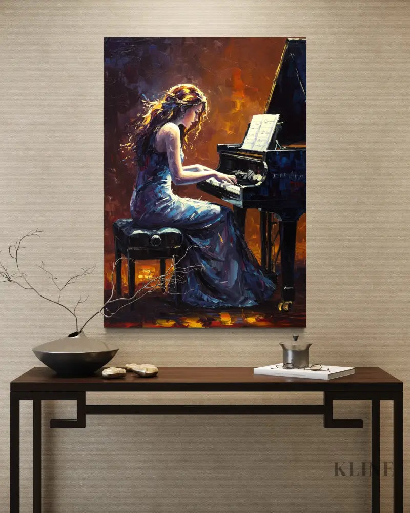 Melody in Moonlight - Hand Painting