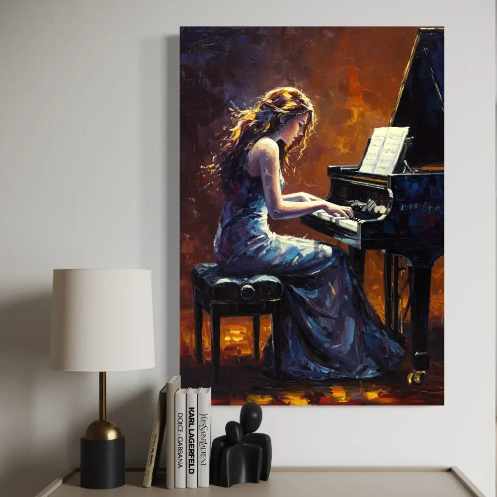 Melody in Moonlight - Hand Painting