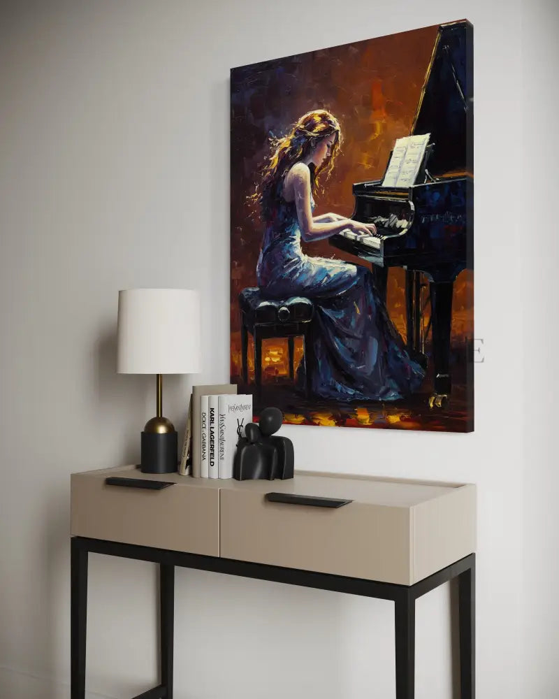Melody in Moonlight - Hand Painting