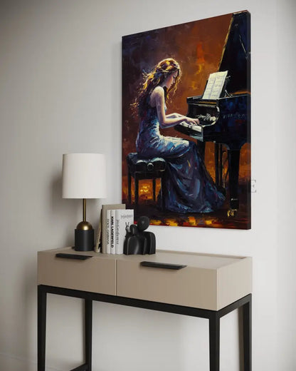 Melody in Moonlight - Hand Painting