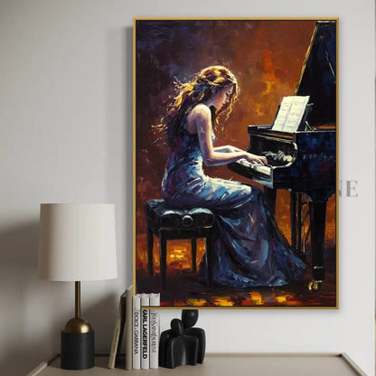 Melody in Moonlight - Hand Painting