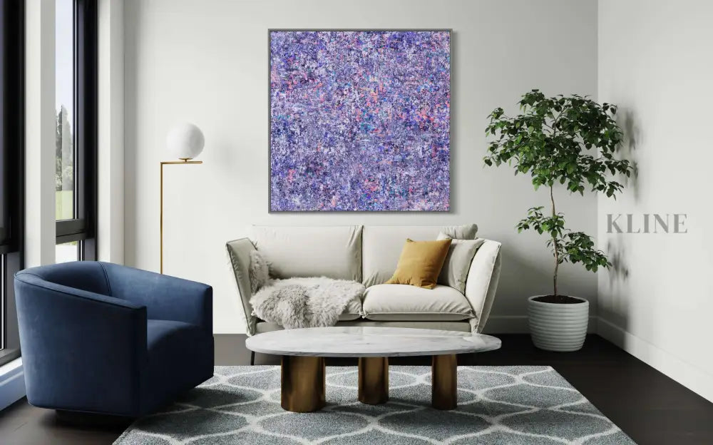 Mesmerizing Display - Hand Painting Art mural violet