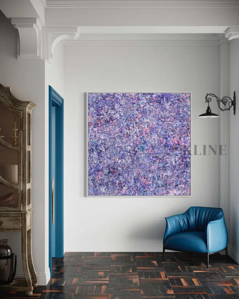 Mesmerizing Display - Hand Painting Art mural violet