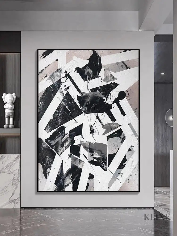 Messy Form - Hand Painting Arte de pared contemporáneo moderno