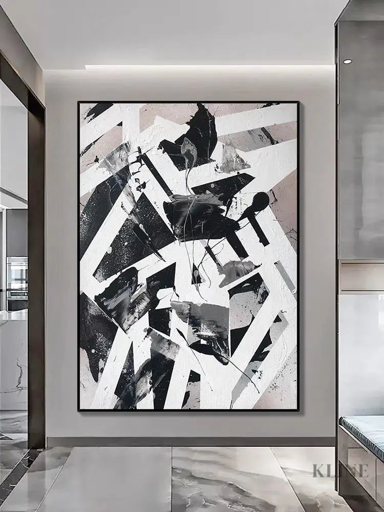 Messy Form - Hand Painting Arte de pared contemporáneo moderno