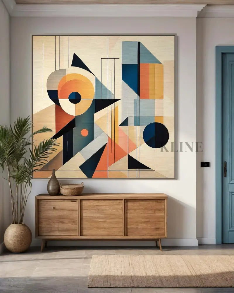 Mid Century Guineafowl - Hand Painting Original Paintings for Sale