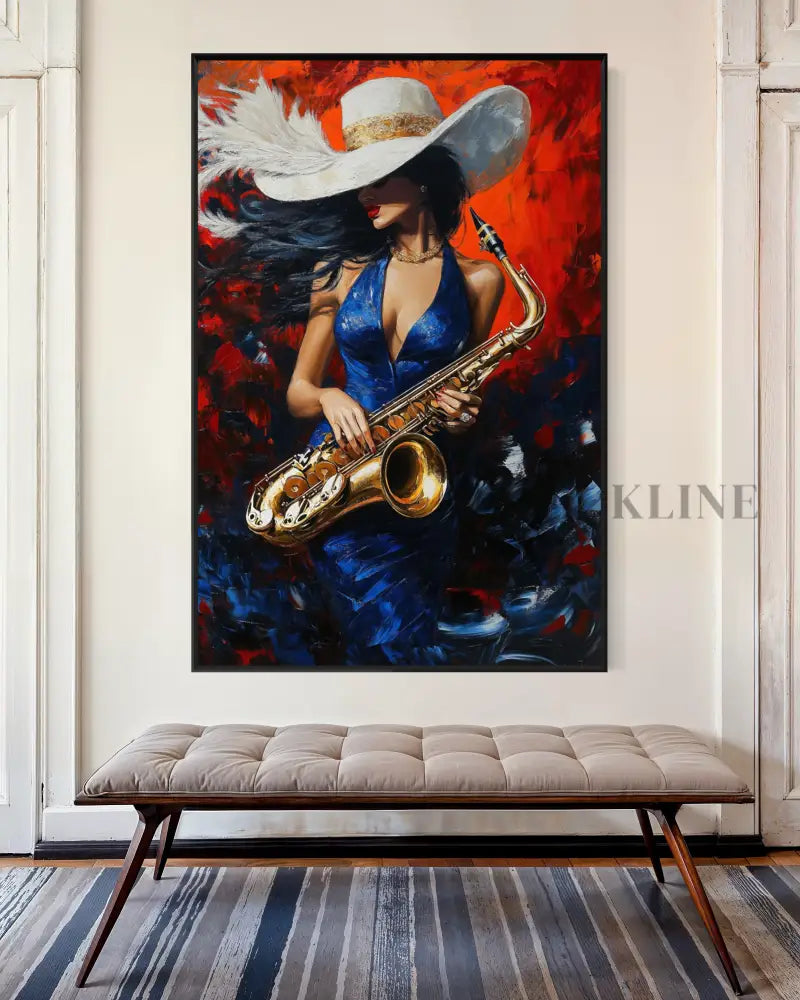 Midnight Saxophone - Hand Painting