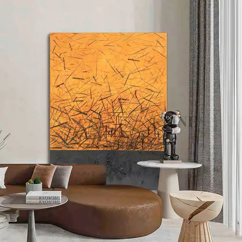 Midnight Sunburst - Rolled Canvas / 60x75cm / 24x30’’ - Hand Painting