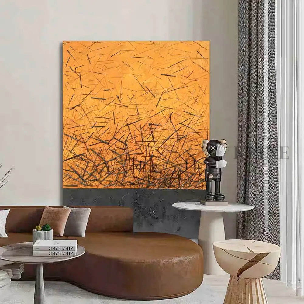 Midnight Sunburst - Rolled Canvas / 60x75cm / 24x30’’ - Hand Painting