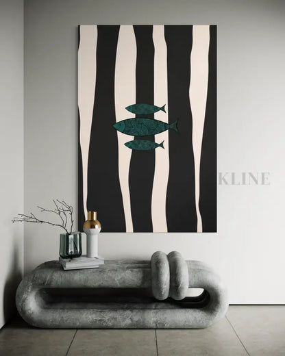 Minimalist Fish 2 - Hand Painting