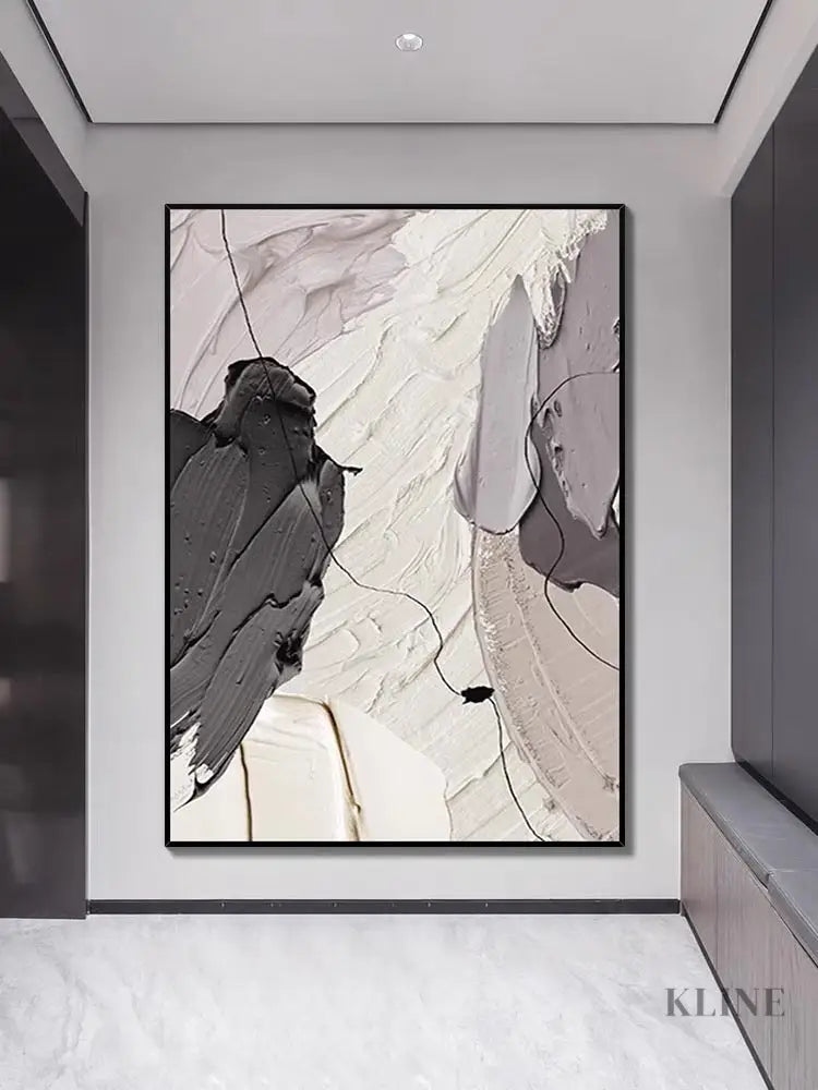 Mixed Light Purple and Black - Hand Painting