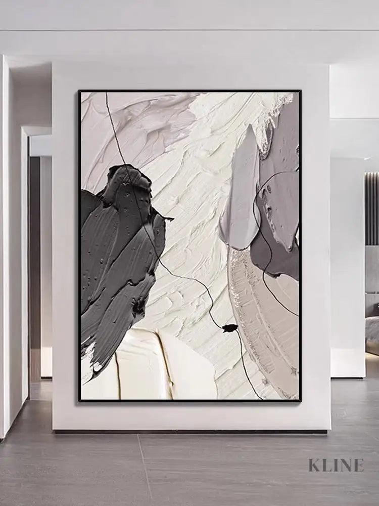 Mixed Light Purple and Black - Hand Painting