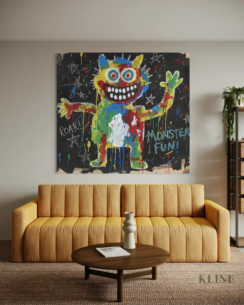 Monster Parade at Midnight - Hand Painting Colorful Wall Art