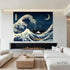 Moon Over Kanagawa - Hand Painting
