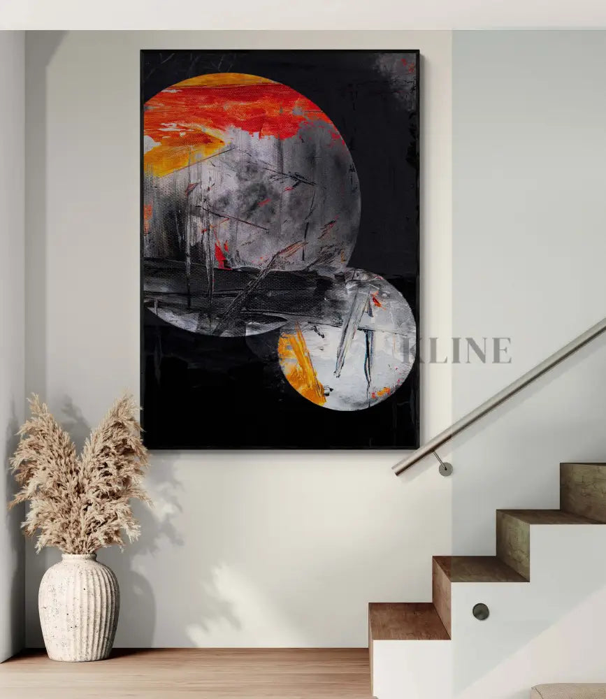 Moonlover I - Hand Painting Arte de la pared del comedor