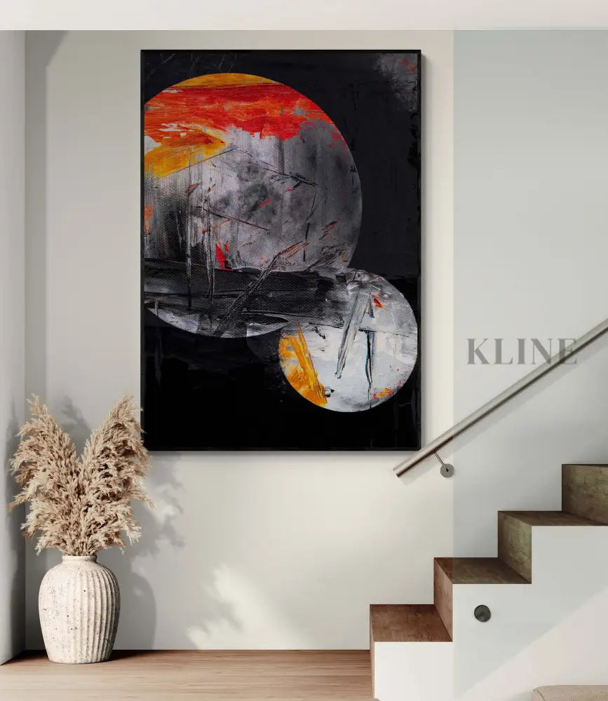 Moonlover I - Hand Painting غرفة المعيشة جدار الفن