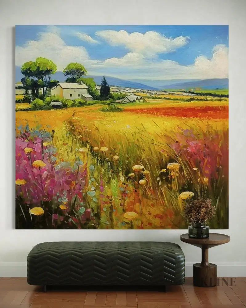 Moravian Fields - Hand Painting