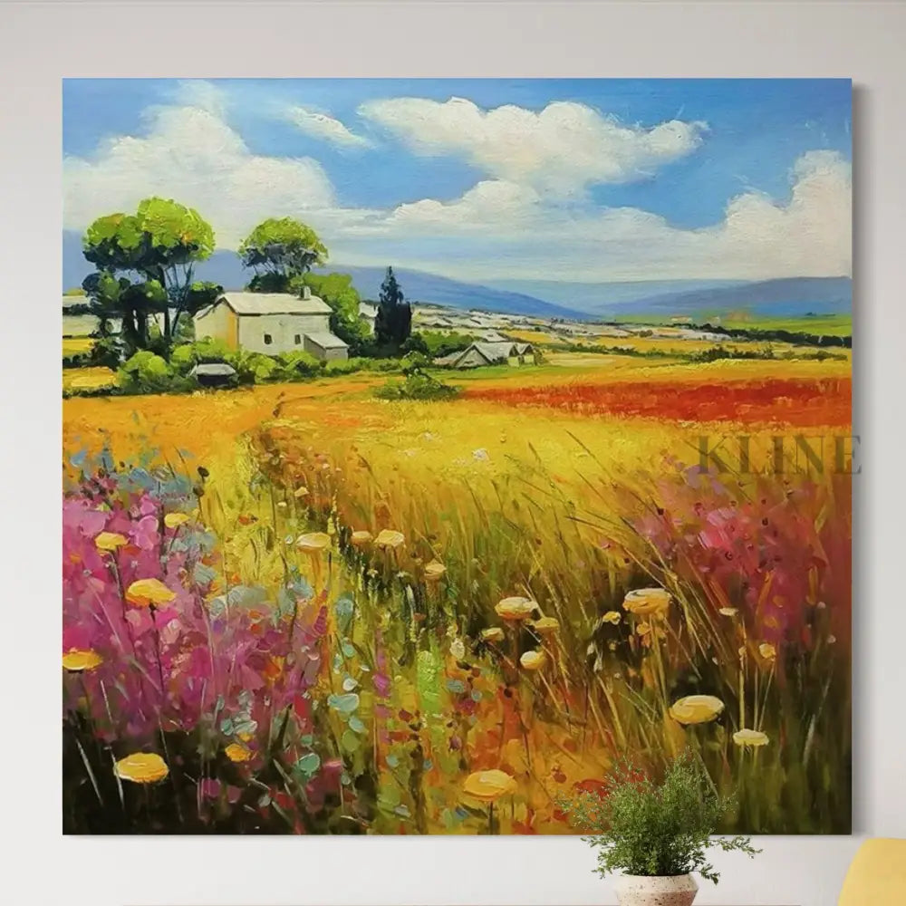 Moravian Fields - Hand Painting 