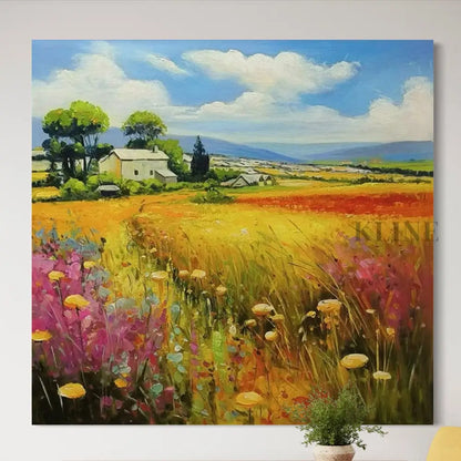 Moravian Fields - Hand Painting
