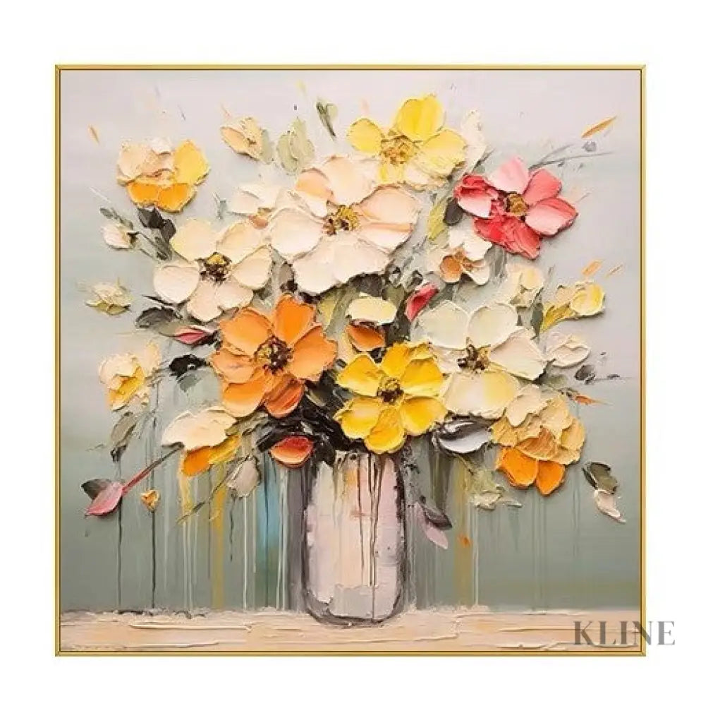 Morning Bouquet - Hand Painting Square Wall Art & Paintings