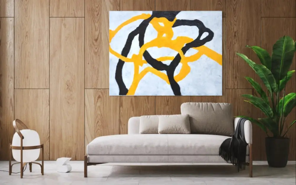Motif No. 52 - Kline Collective Art mural jaune