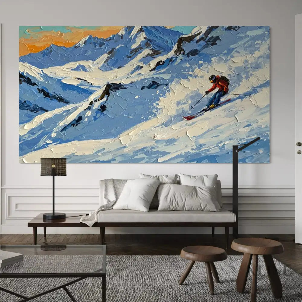 Mountain Momentum 1 - Hand Painting Arte de pared de montañas