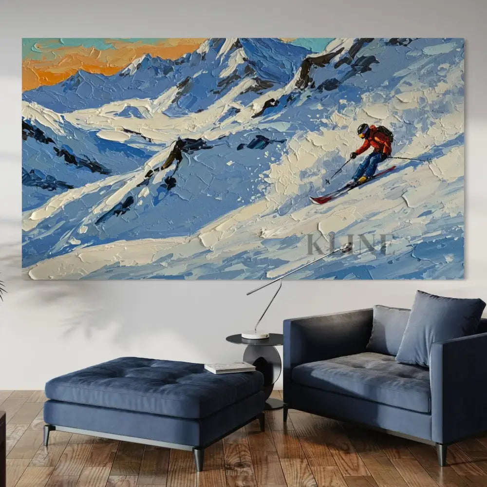 Mountain Momentum 1 - Hand Painting Lounge Wall Art