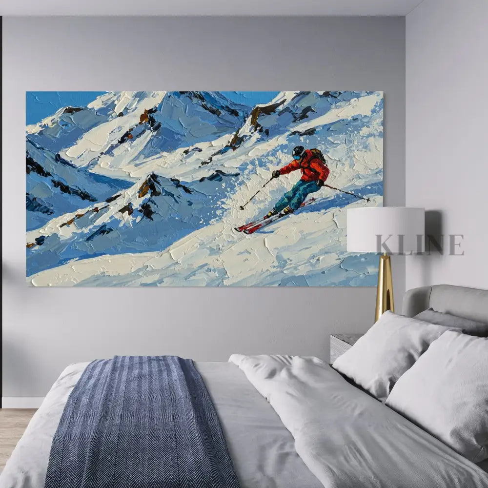 Mountain Momentum 2 - Hand Painting Arte de pared de montañas