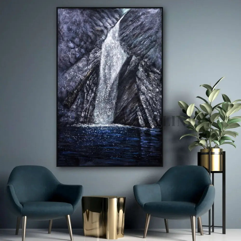 Mountain Waterfall - Kline Collective Dining Room Wall Art