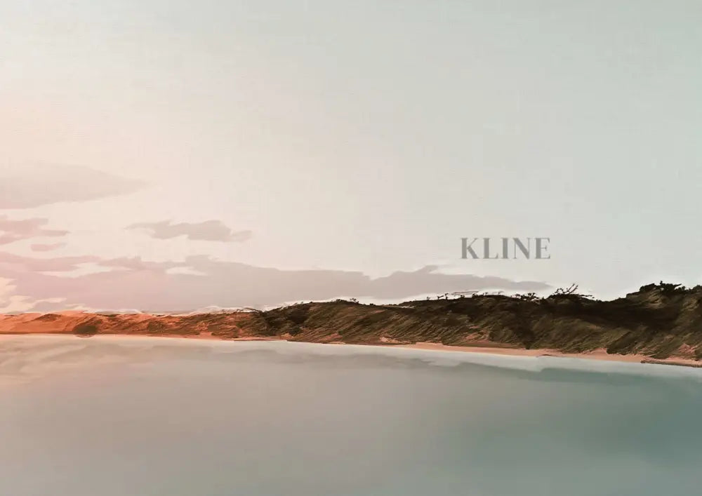 Hand-painted artwork of Muirs Beach at sunset, showcasing serene landscapes by Kline Collective, ready to hang. Art mural de salon
