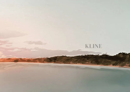 Hand-painted artwork of Muirs Beach at sunset, showcasing serene landscapes by Kline Collective, ready to hang.