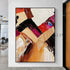 Multicolor and Red Wine Color Textured Painting - Hand Painting