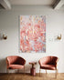 Multicolor Pink Abstract Art - Hand Painting