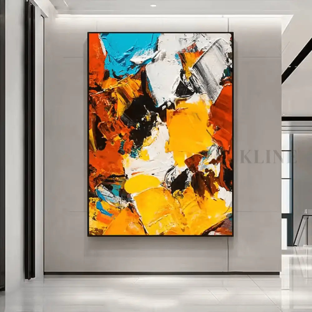 Multicolor Textured Fantasy Abstract - Hand Painting Plaster Art