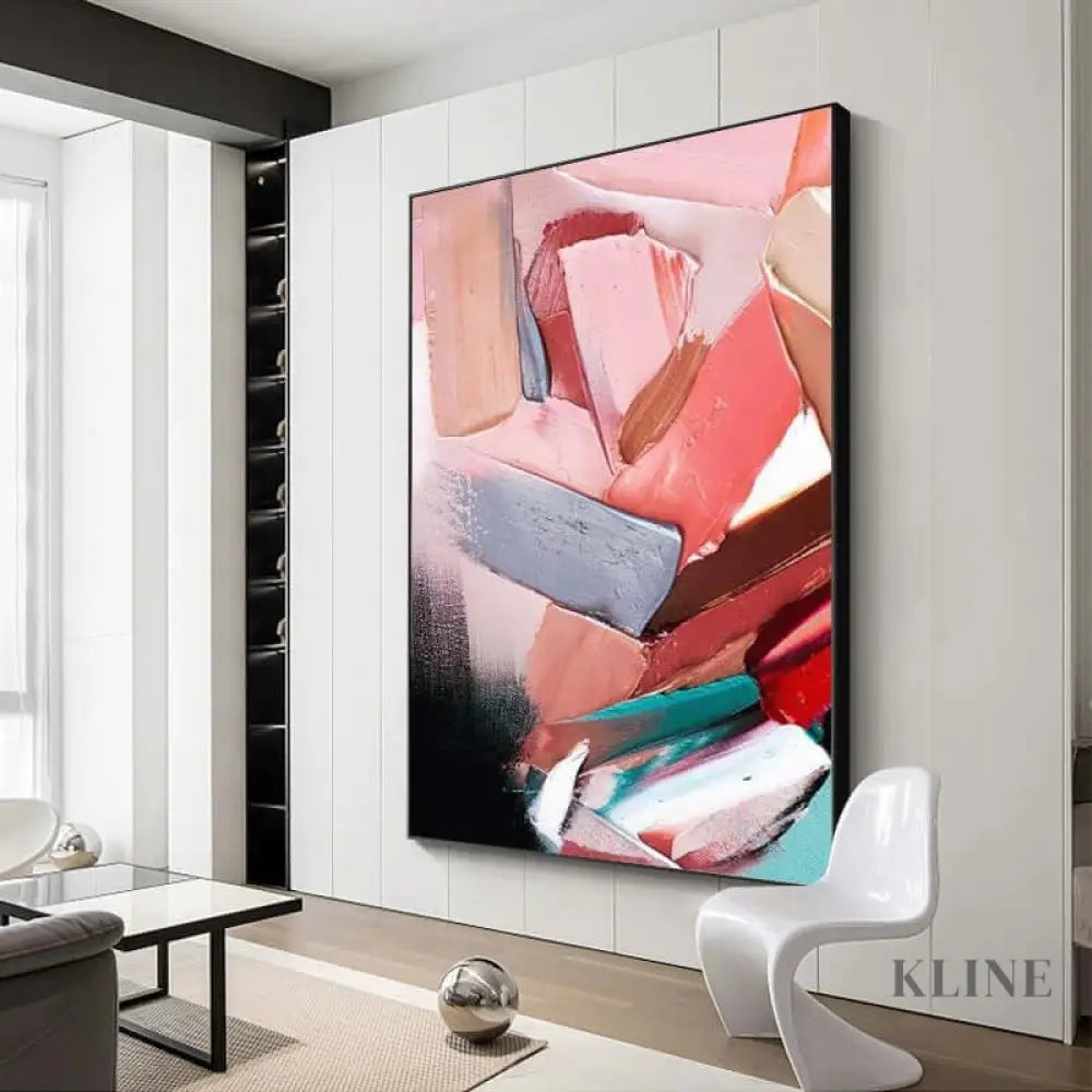 Multicolored Heavy Textured Wall Art - Hand Painting