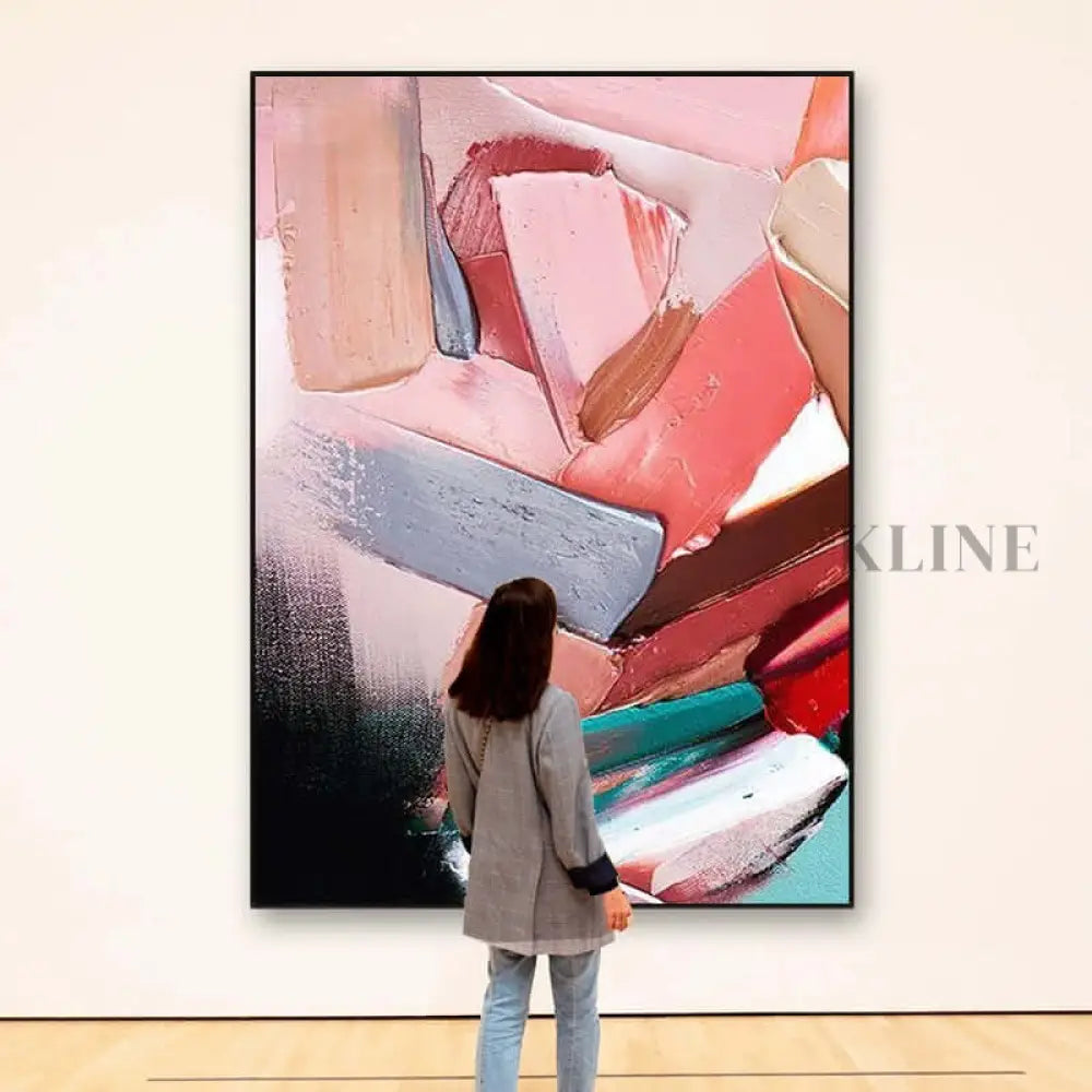 Multicolored Heavy Textured Wall Art - Hand Painting