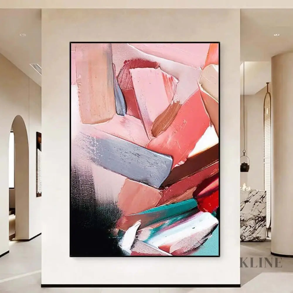 Multicolored Heavy Textured Wall Art - Hand Painting