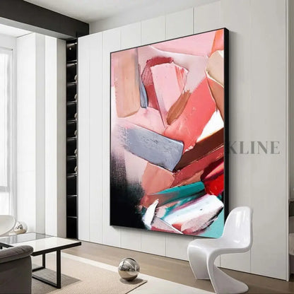 Multicolored Heavy Textured Wall Art - Hand Painting