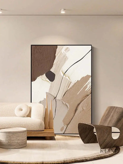 Multicolored Neutral Wall Art - Hand Painting