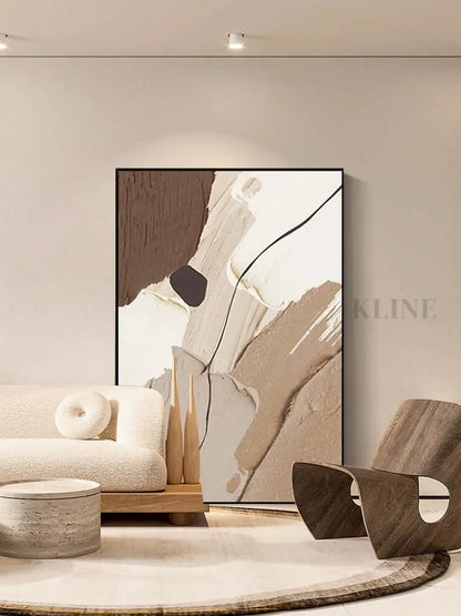 Multicolored Neutral Wall Art - Hand Painting
