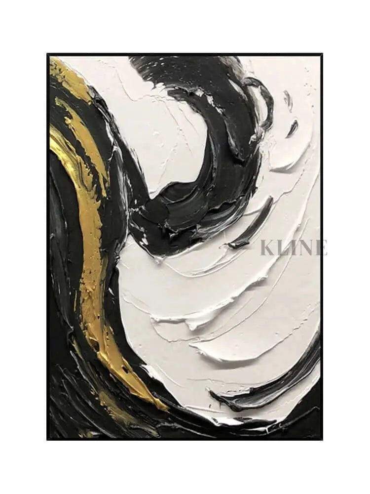 Multicolored Swirling Wall Art - Hand Painting ダイニングルームのウォールアート