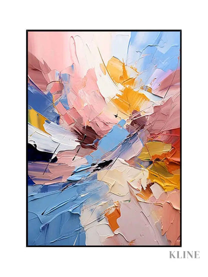 Multicolored Textured Wall Art - Hand Painting