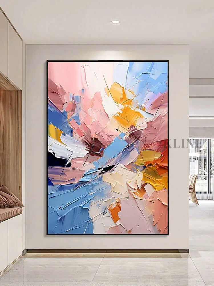 Multicolored Textured Wall Art - Hand Painting