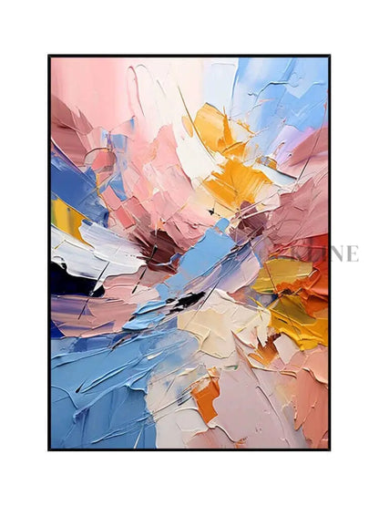 Multicolored Textured Wall Art - Hand Painting