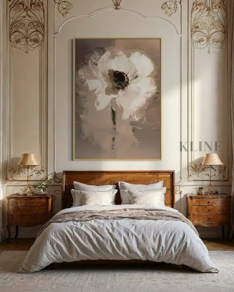 Muted Daisy - Hand Painting Arte de la pared de la lona