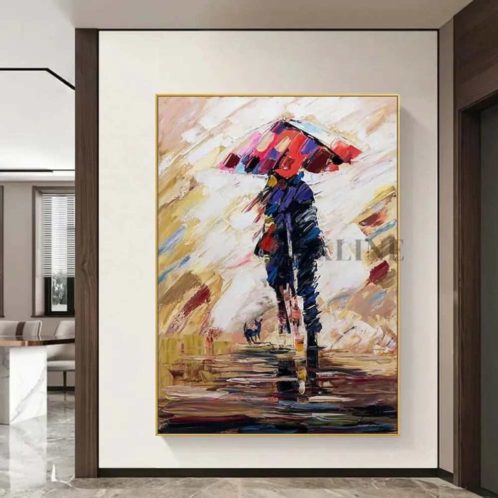 Mysterious Lovers Abstract Painting - Hand Painting Arte de la pared del salón