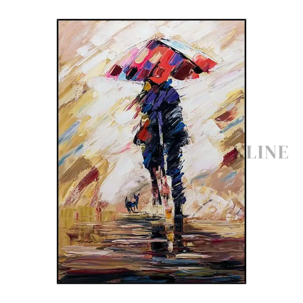 Mysterious Lovers Abstract Painting - Hand Painting