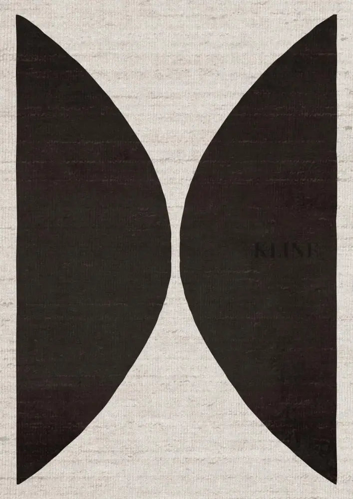 Natural Half Circles Black - Hand Painting
