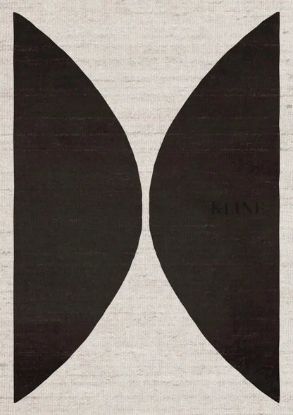 Natural Half Circles Black - Hand Painting